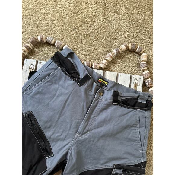 Blaklader Workwear Men's Gray Black Carpenter Utility Double Knee Work Pants - Picture 8 of 10